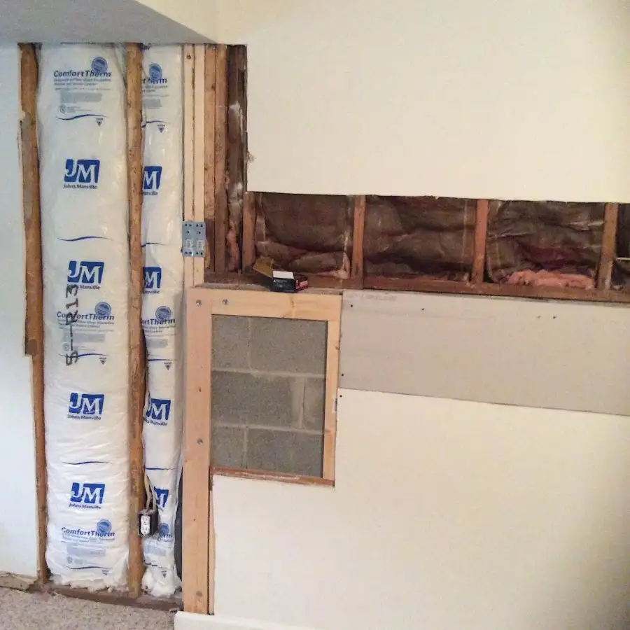 Wall insulation replacement during Odor Removal & Deodorization in Middlesex